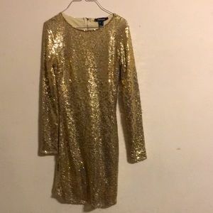 Gold sequin dress